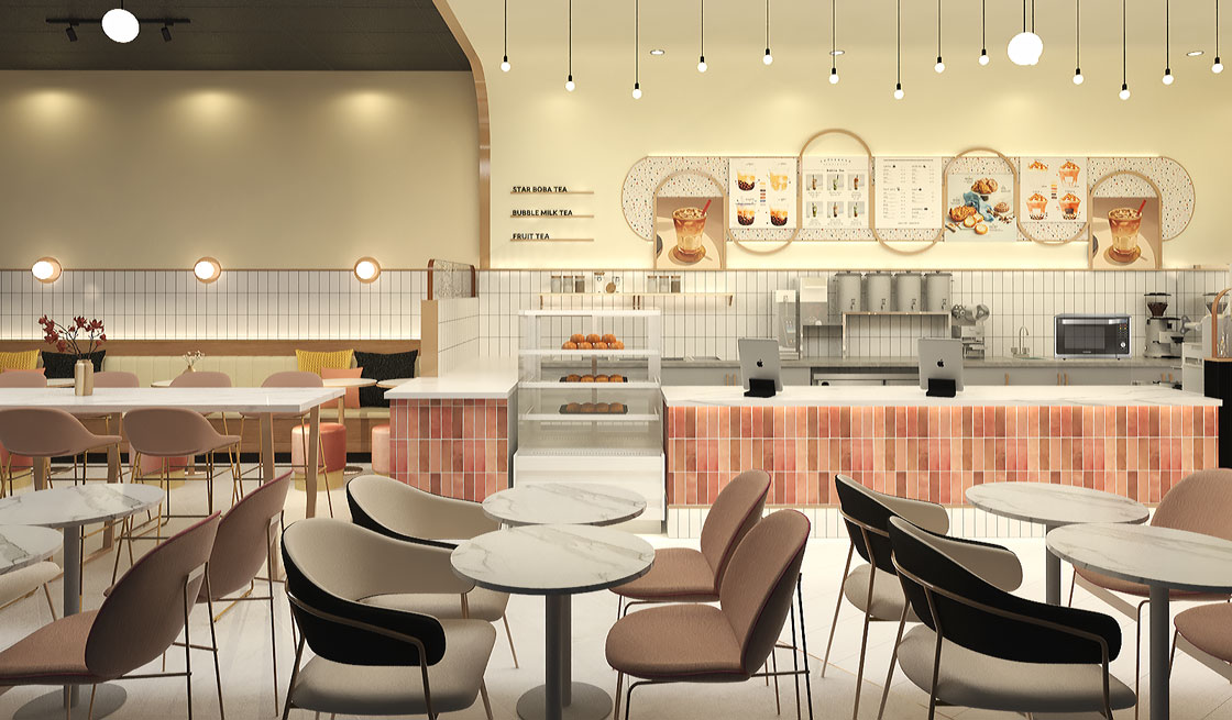 Star Boba cafe interior design